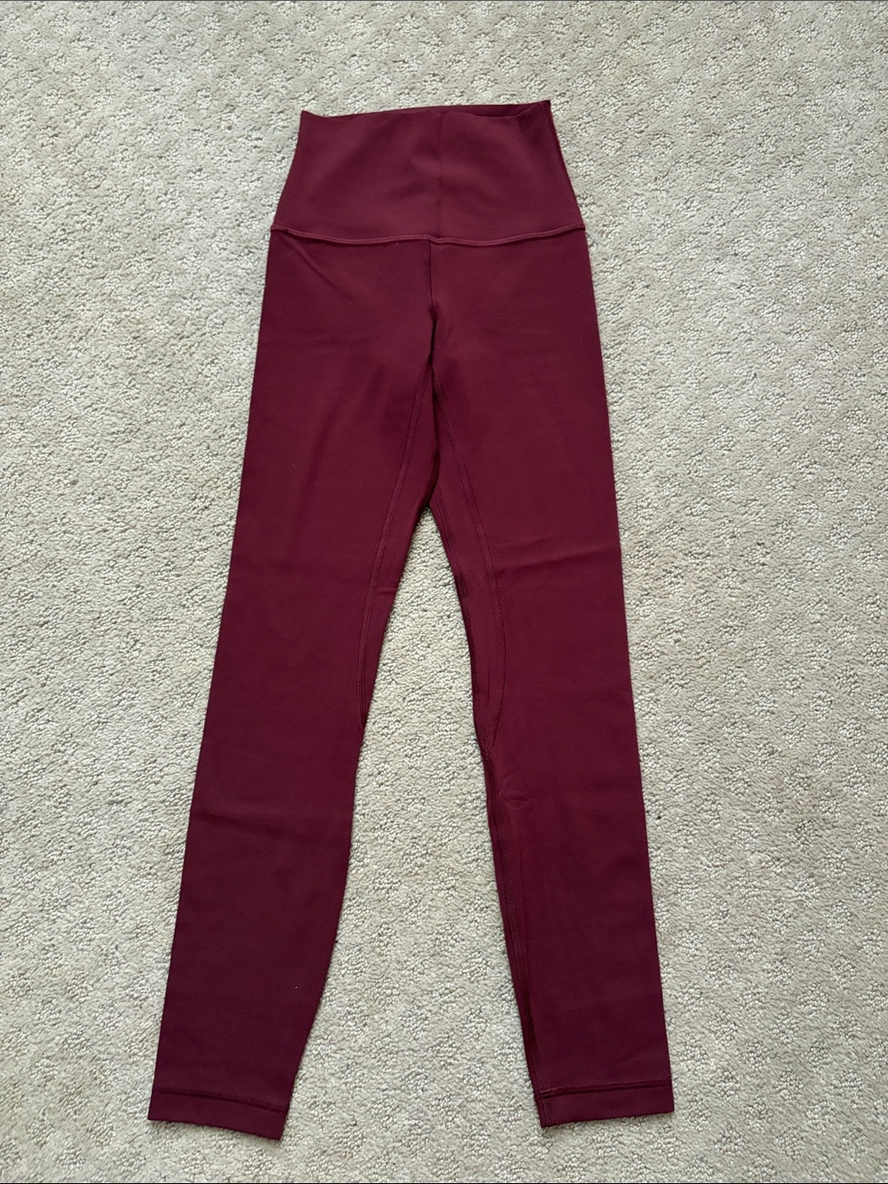 High-Waist Lululemon Burgundy Leggings